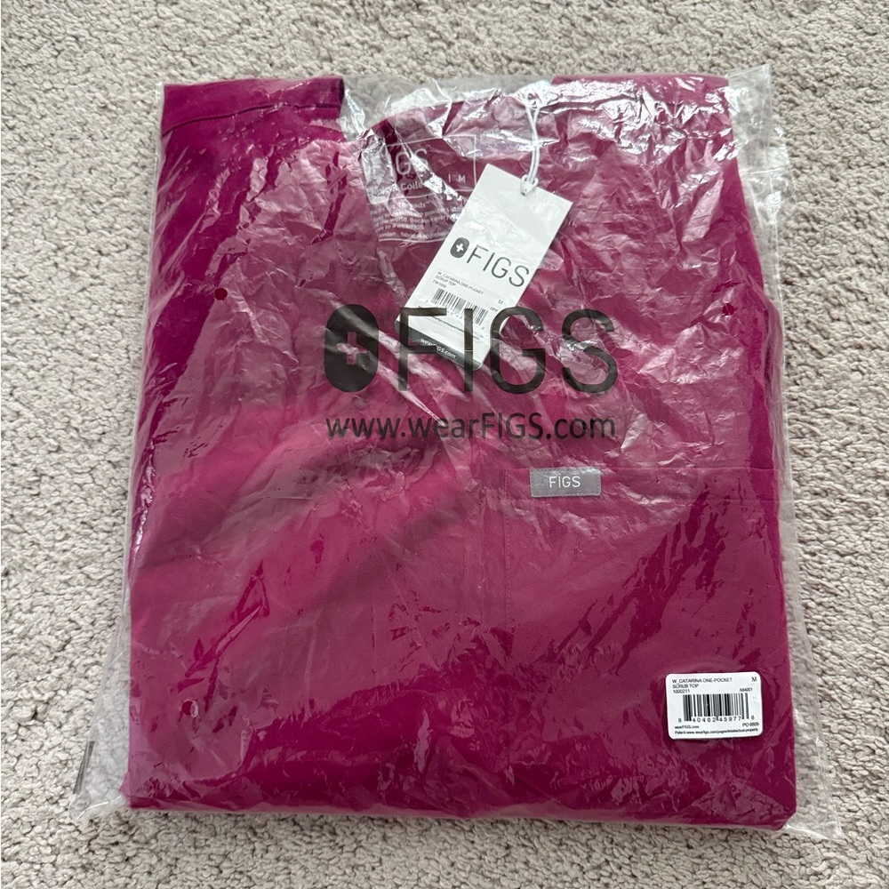 FIGS Scrubs BNWT Zamora & Catarina in dark magenta set - Picture 5 of 8